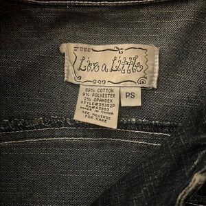 Vintage Denim Jacket Live a Little 90s